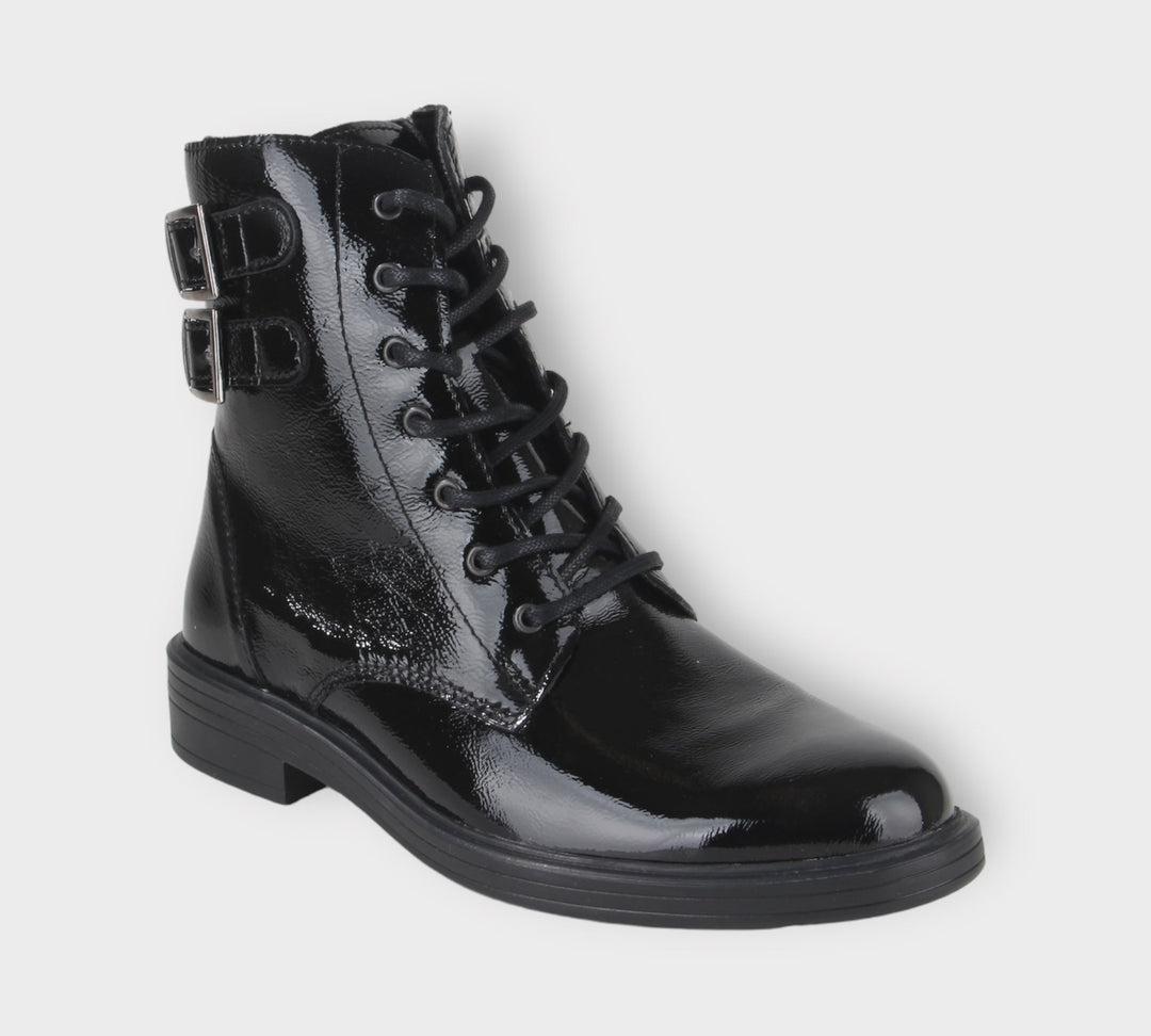 Ti Comos Veterboots Zwart - Justina Nero Verniciata - 2510004-001