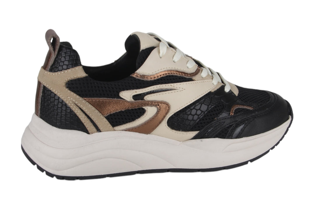 Sneakers Zwart combi - Elena Nero / Beige - 2360004-090