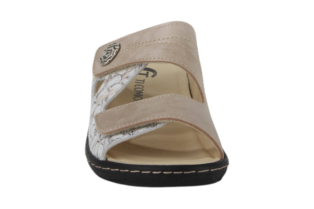 Slippers Taupe combi - Camilla Tortora - 2710002-450