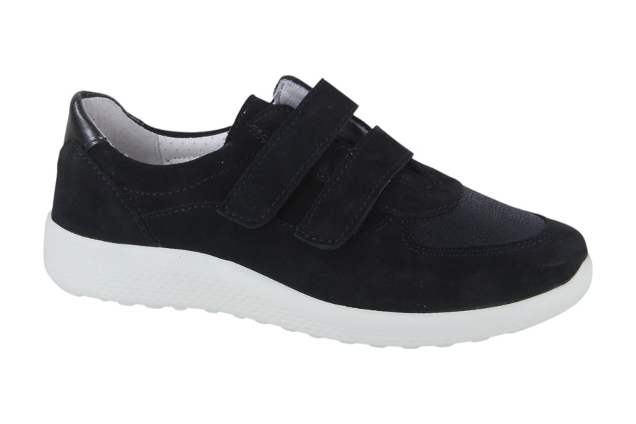 Instappers Donkerblauw - Kamelia Stretch Blu Scuro-Bianco - 2490001-830