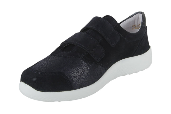Instappers Donkerblauw - Kamelia Stretch Blu Scuro-Bianco - 2490001-830