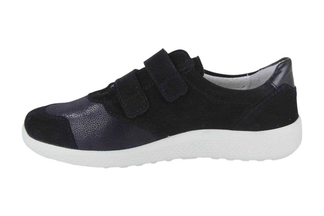 Instappers Donkerblauw - Kamelia Stretch Blu Scuro-Bianco - 2490001-830