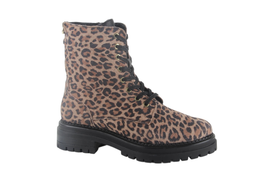 Enkellaarzen Beige combi - Ines Leopardo Beige - 2520008-493