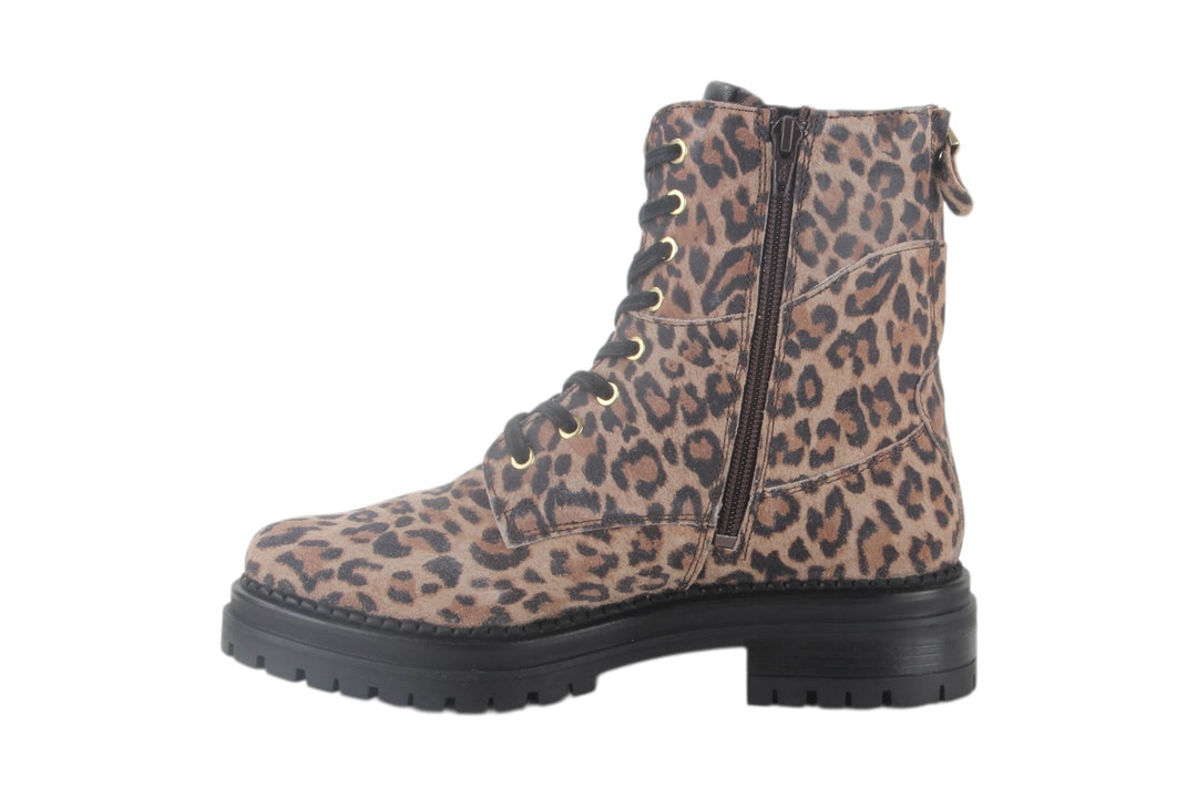 Enkellaarzen Beige combi - Ines Leopardo Beige - 2520008-493
