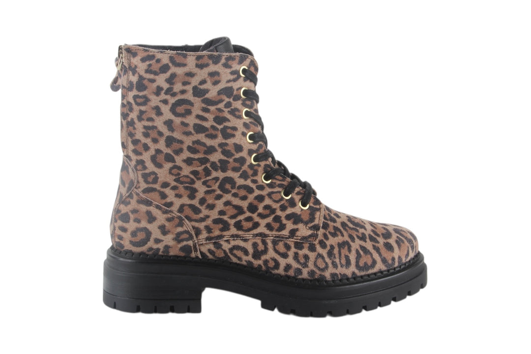 Enkellaarzen Beige combi - Ines Leopardo Beige - 2520008-493