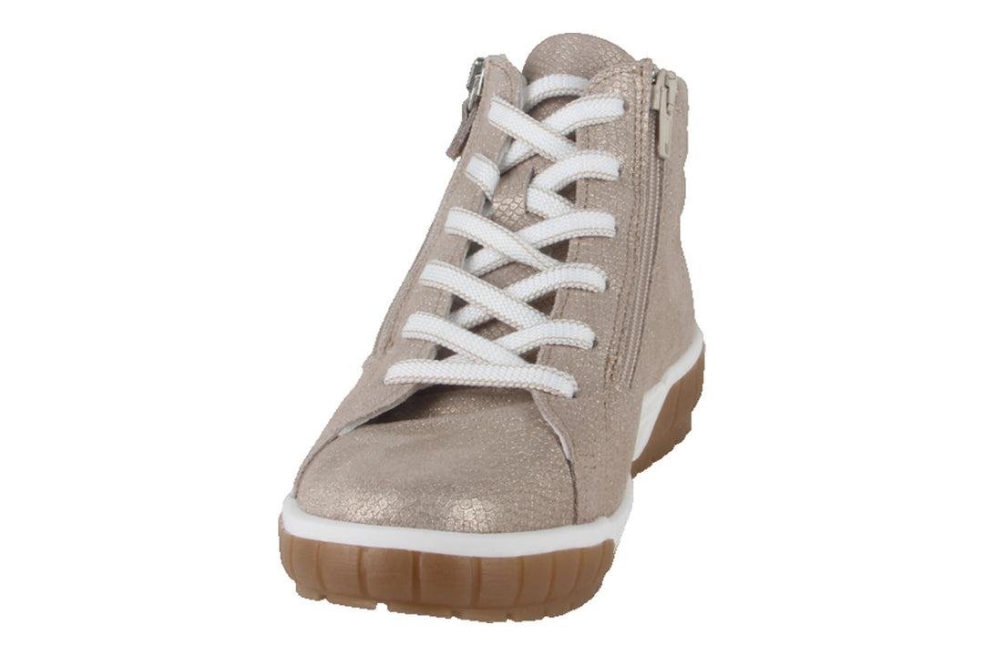 Enkellaarzen Beige - Evelina Crema Lucido - 2520013-400