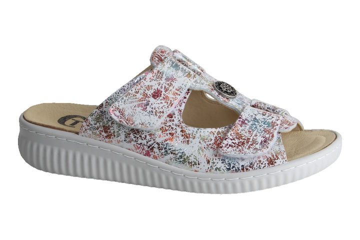 Slippers Multicolor - Slipper Klittenband - Carmelina Bianco Metallizzato - 2710005-190