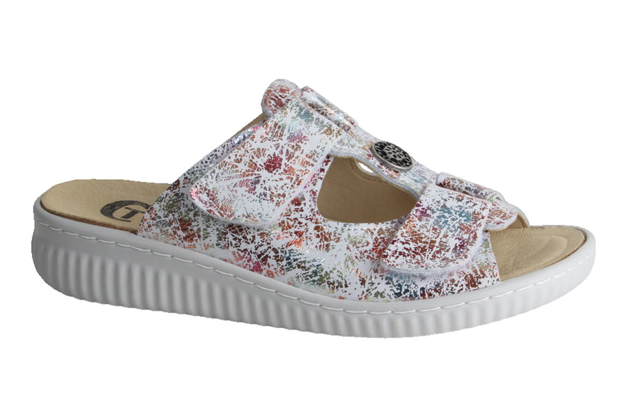 Slippers Multicolor - Slipper Klittenband - Carmelina Bianco Metallizzato - 2710005-190