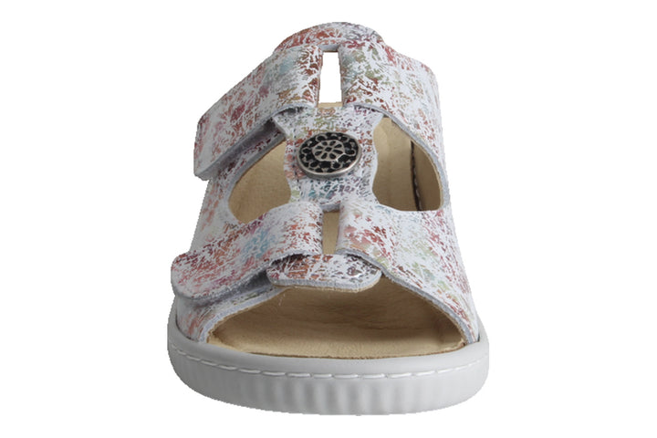 Slippers Multicolor - Slipper Klittenband - Carmelina Bianco Metallizzato - 2710005-190