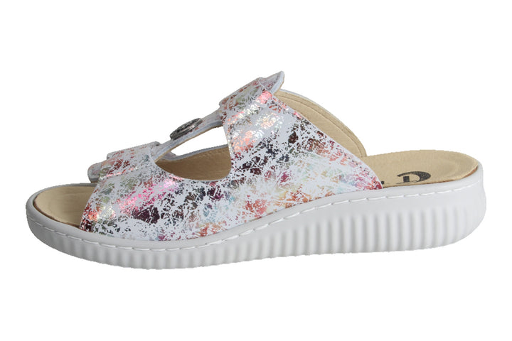 Slippers Multicolor - Slipper Klittenband - Carmelina Bianco Metallizzato - 2710005-190