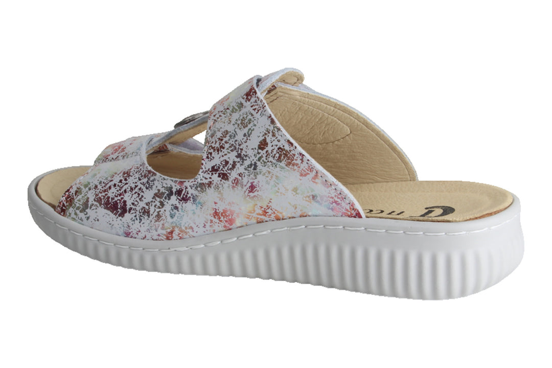 Slippers Multicolor - Slipper Klittenband - Carmelina Bianco Metallizzato - 2710005-190