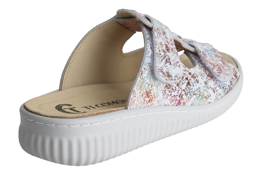Slippers Multicolor - Slipper Klittenband - Carmelina Bianco Metallizzato - 2710005-190