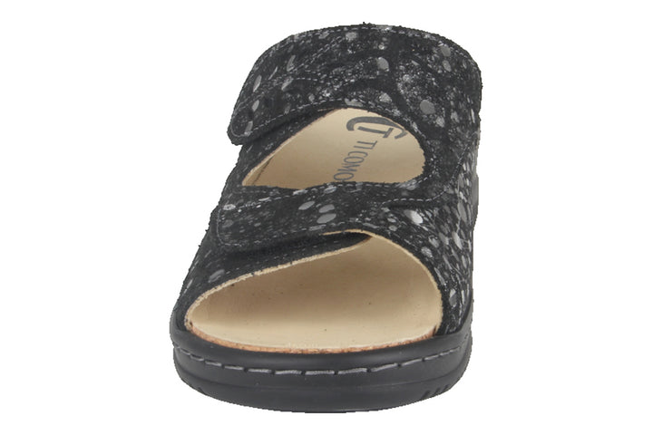 Slippers Zwart - Slipper Klittenband - Eleonora Nero - 2710006-000