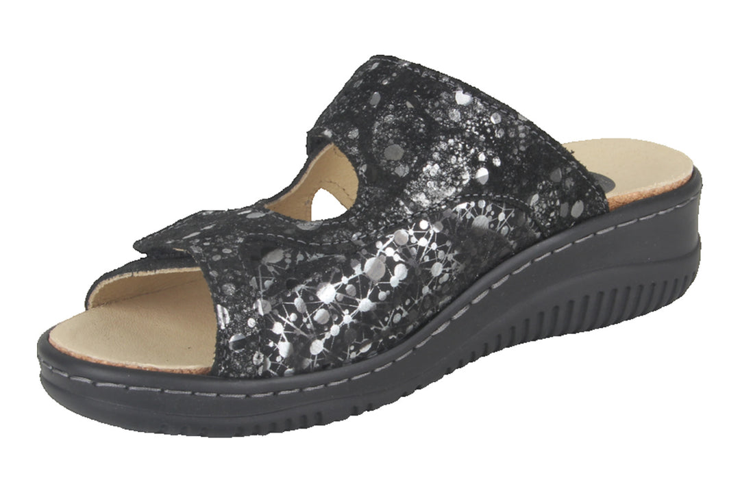 Slippers Zwart - Slipper Klittenband - Eleonora Nero - 2710006-000