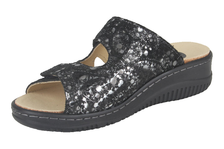 Slippers Zwart - Slipper Klittenband - Eleonora Nero - 2710006-000