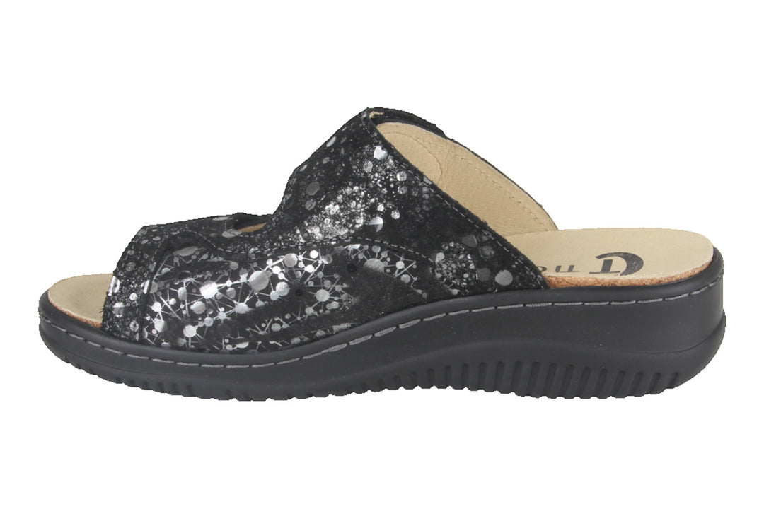 Slippers Zwart - Slipper Klittenband - Eleonora Nero - 2710006-000