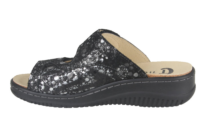 Slippers Zwart - Slipper Klittenband - Eleonora Nero - 2710006-000