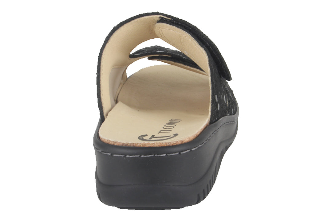 Slippers Zwart - Slipper Klittenband - Eleonora Nero - 2710006-000
