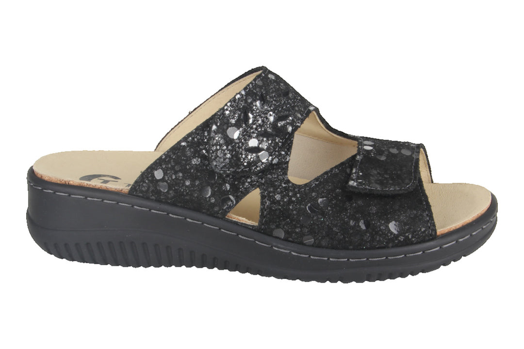 Slippers Zwart - Slipper Klittenband - Eleonora Nero - 2710006-000