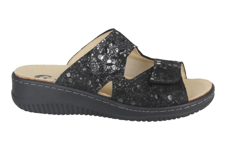 Slippers Zwart - Slipper Klittenband - Eleonora Nero - 2710006-000