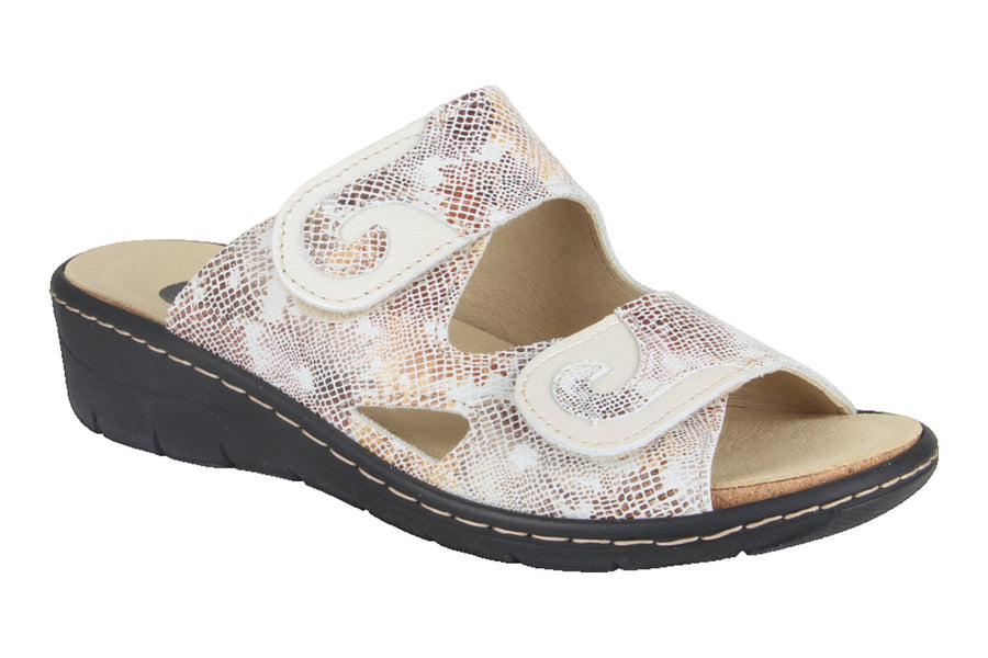 Slippers Beige combi - Slipper Klittenband - Dervilia Combi Beige - 2710007-490