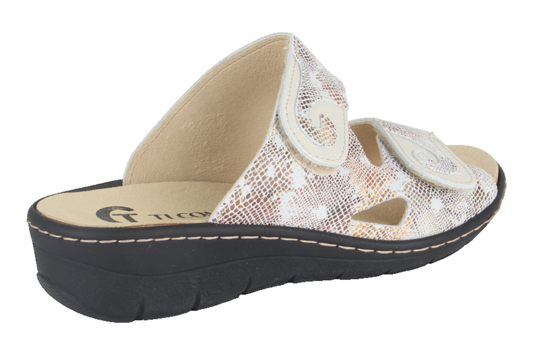 Slippers Beige combi - Slipper Klittenband - Dervilia Combi Beige - 2710007-490