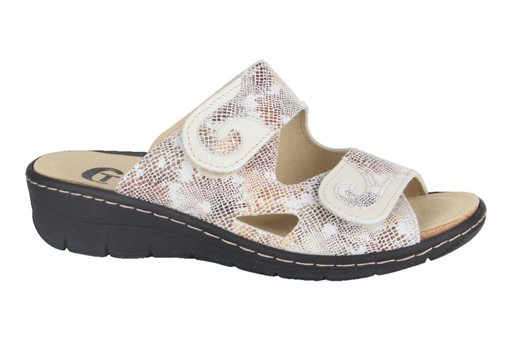 Slippers Beige combi - Slipper Klittenband - Dervilia Combi Beige - 2710007-490