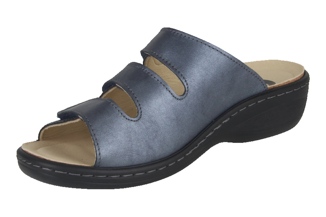 Slippers Donkerblauw - Slipper Klittenband - Alberta Blu Scuro - 2710008-830