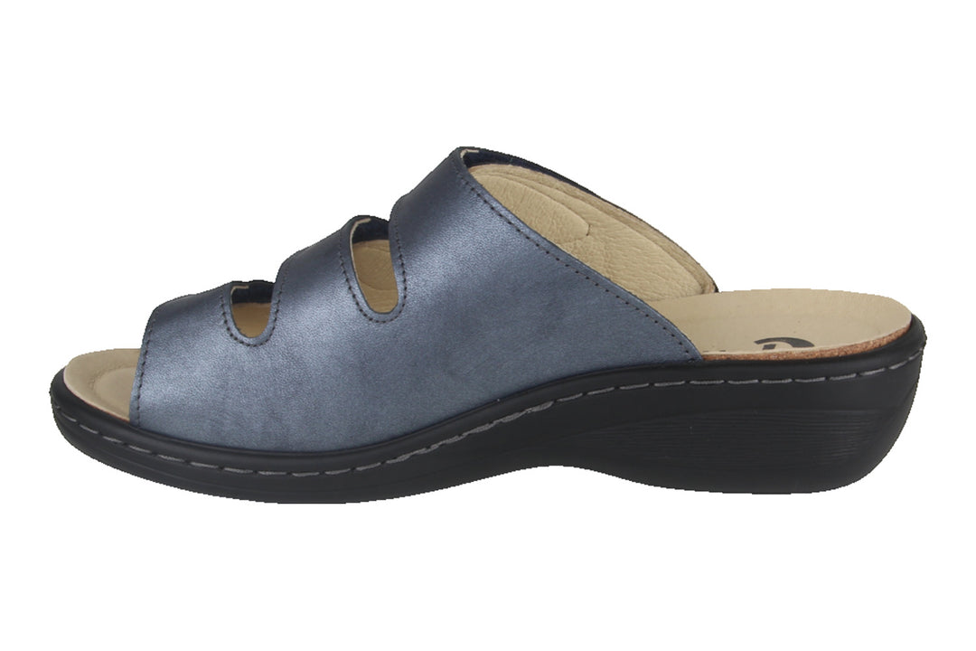 Slippers Donkerblauw - Slipper Klittenband - Alberta Blu Scuro - 2710008-830