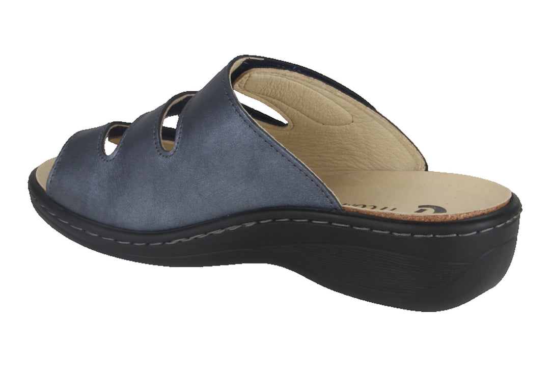 Slippers Donkerblauw - Slipper Klittenband - Alberta Blu Scuro - 2710008-830