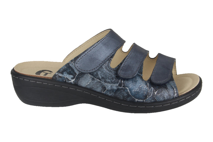 Slippers Donkerblauw - Slipper Klittenband - Alberta Blu Scuro - 2710008-830
