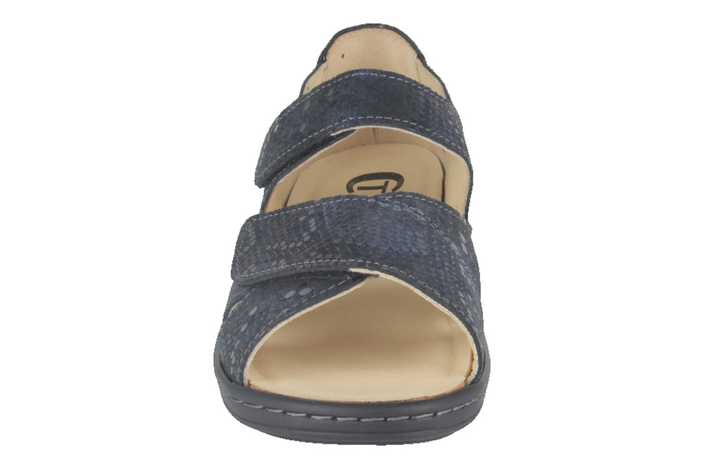 Sandalen Donkerblauw - Sandaal Dichte Hiel - Abriana Blu Scuro Pitone - 2860011-830