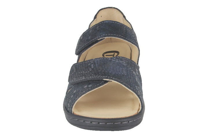 Sandalen Donkerblauw - Sandaal Dichte Hiel - Abriana Blu Scuro Pitone - 2860011-830