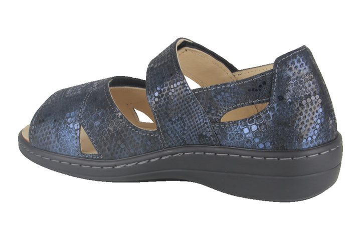 Sandalen Donkerblauw - Sandaal Dichte Hiel - Abriana Blu Scuro Pitone - 2860011-830