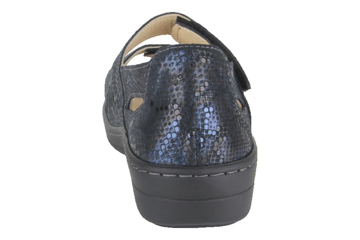 Sandalen Donkerblauw - Sandaal Dichte Hiel - Abriana Blu Scuro Pitone - 2860011-830
